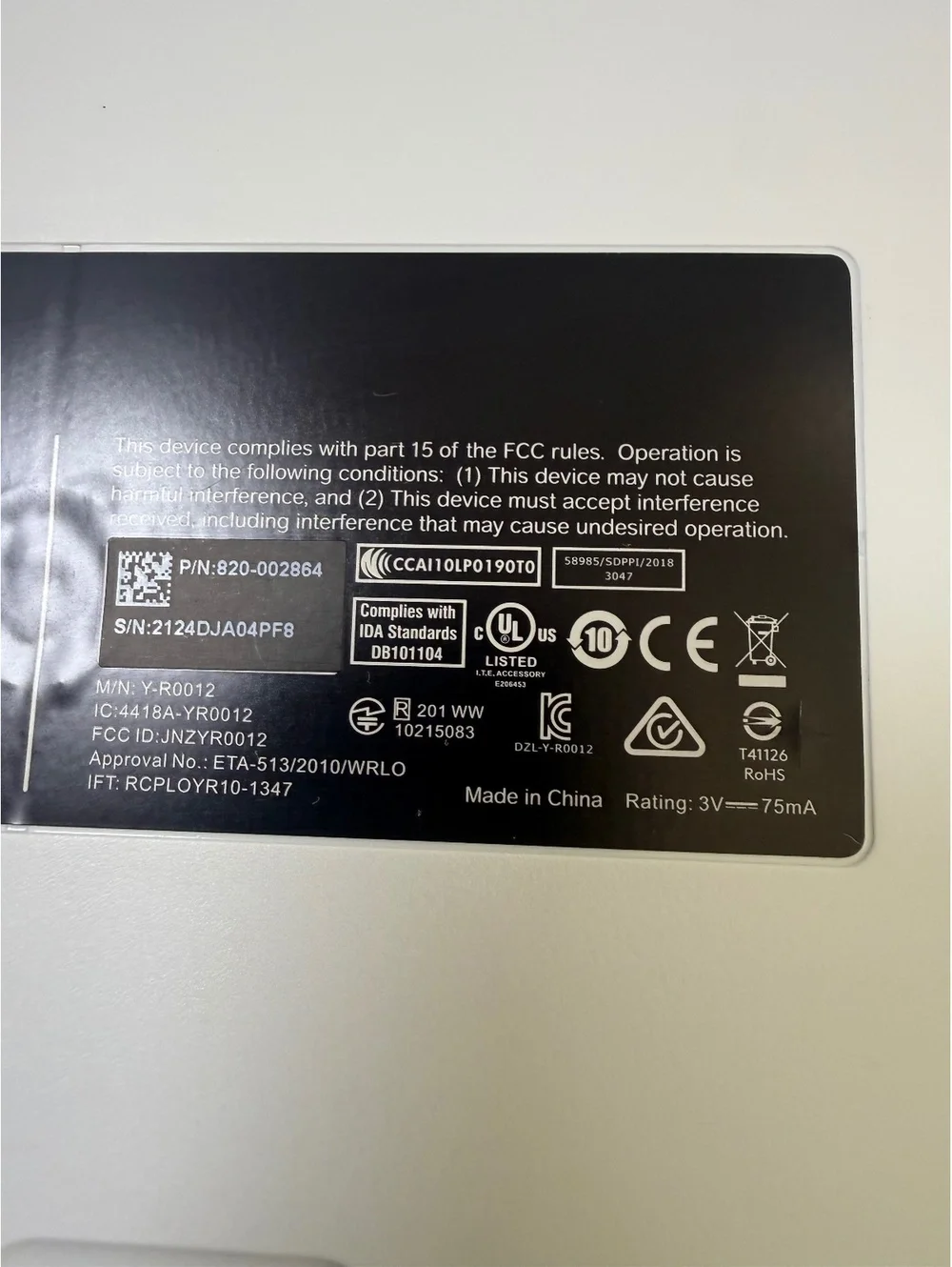 Logitech Wireless Keyboard K520 with dongle